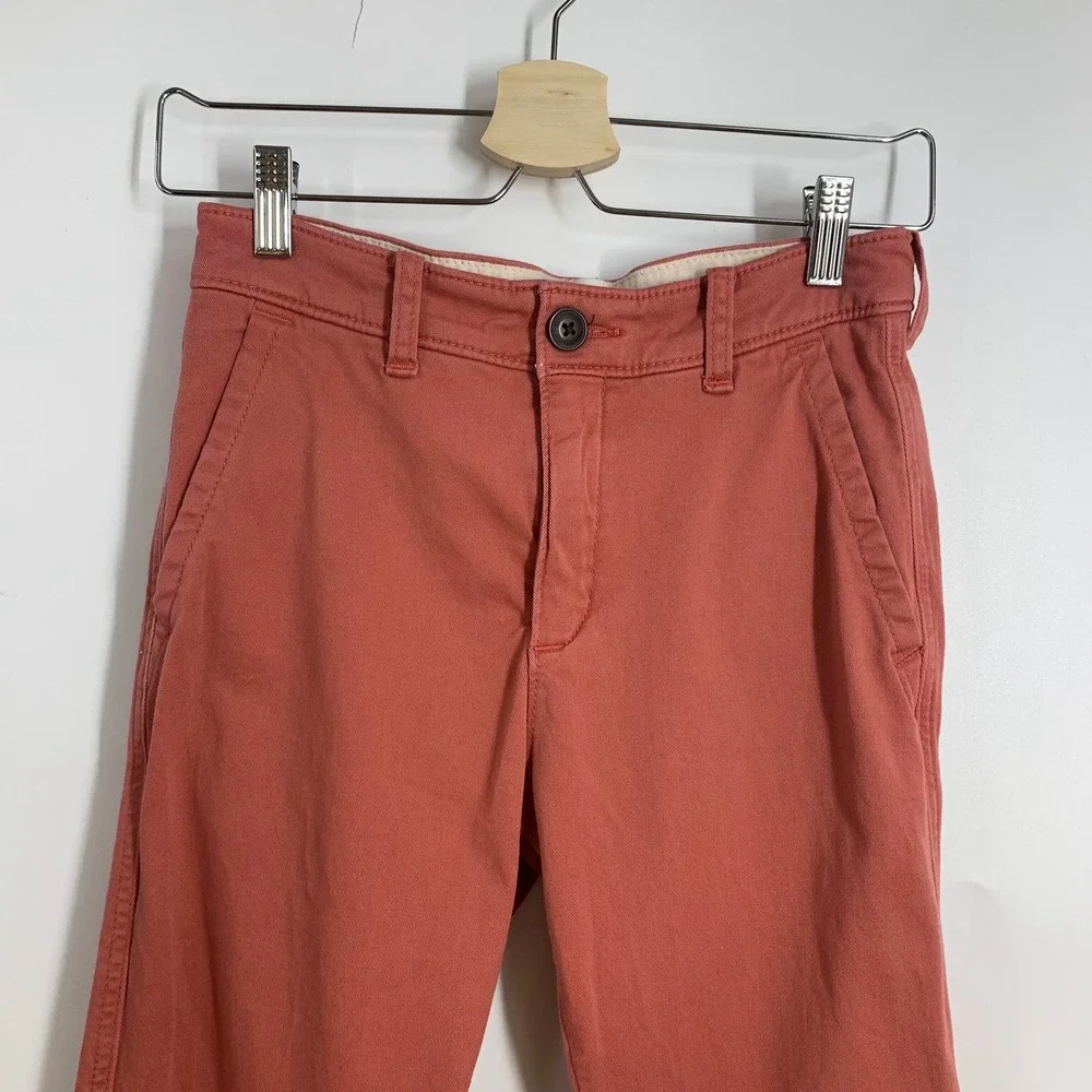Abercrombie Kids Slim‎ Pants Coral Red Chino Casual Boys Size 15/16